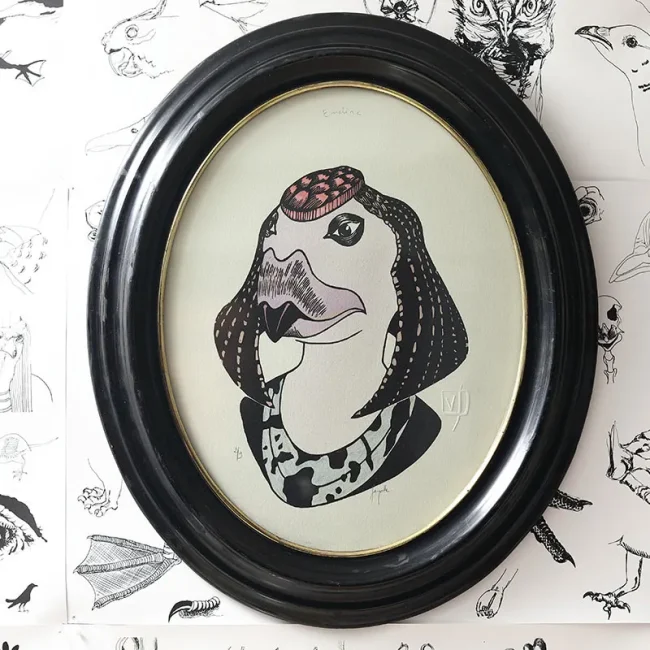 gravure nature sculpture exposition exhibition art contemporain France bretagne lorient estampe xylographie installation étrange mystère curieux cabinet wunderkammer beauty déco art décoration cadre ancien Napoléon III contemporary artist artiste lorient woodcut gravure bois prints print