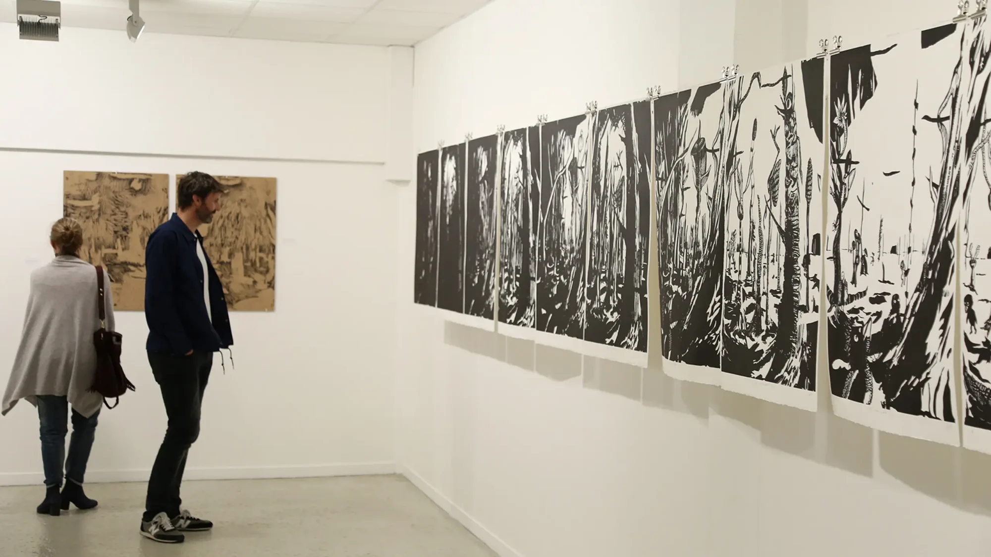 Forêt gravure nature forest sculpture exposition exhibition art contemporain France bretagne lorient estampe xylographie installation contemporary artist artiste